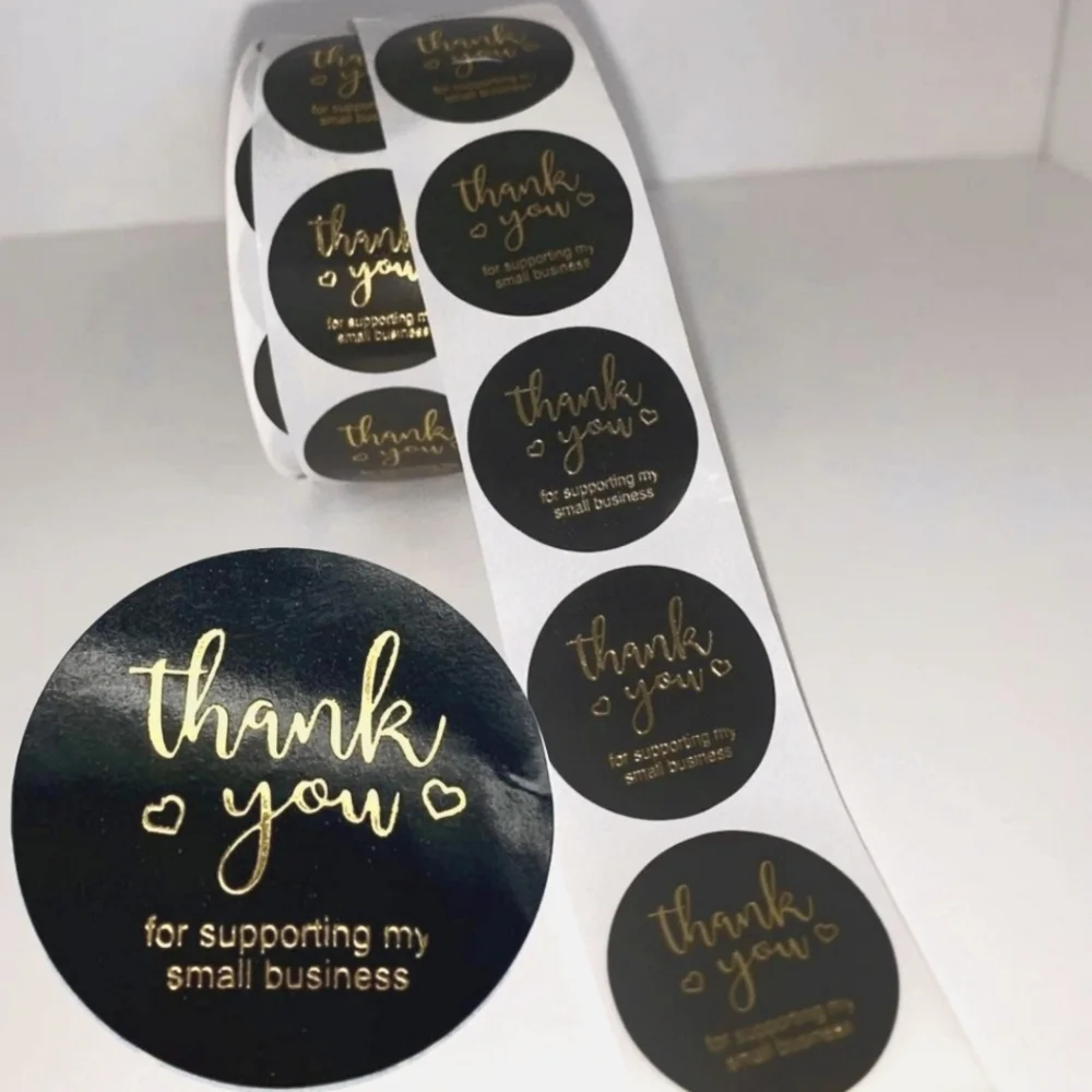 🌿 5/$25. Thank You Small Stickers Roll, 500Pcs 1 Inch
